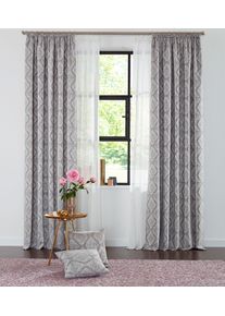 my home Gardine »Malin« Kräuselband 2 Stk. tlg. halbtransparent, 2-er Set, Voile in weiß