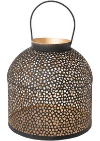 Creativ Deco Windlicht »Weihnachtsdeko« mit matt-schwarzem Finish in schwarz, Größe B/H/T: 25 cm