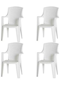 ProGarden Gartensessel »Eden« Set in weiß, Größe B/H/T: 55 cm x 91 cm x 46 cm