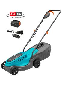 Gardena Akkurasenmäher »PowerMax 30/18V P4A Ready-To-Use Set« Ready-To-Use Set inkl. Akku und Ladegerät in gelb