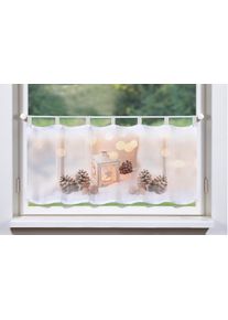 Home Wohnideen Scheibengardine »LATERNE« Schlaufen 1 Stk. tlg. HxB: 45x120 in beige