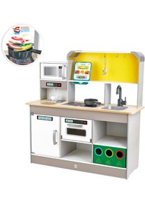 HAPE Spielküche »Deluxe mit Mikrowelle« mit Licht und Sound in bunt