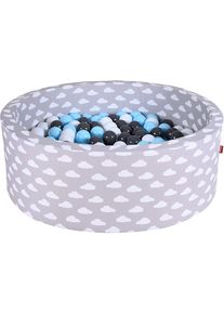 KNORRTOYS Bällebad »Soft, Grey White Clouds« mit 300 Bälle creme/Grey/lightBlue; Made in Europe in grau