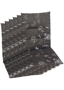 GO-DE Sesselauflage »Amalfi« 118x48 cm in grau, Größe B/H/T: 48 cm x 4 cm x 118 cm