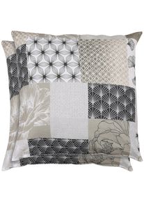 GO-DE Zierkissen »Zierkissen Klara« in grau, Größe B/H/T: 48 cm x 48 cm x 15 cm