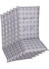 GO-DE Hochlehnerauflage in verschiedenen Ausführungen in grau, Größe B/H/T: 50 cm x 120 cm