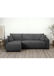 Otto Home Ecksofa »JONAA, 241cm, L-Form, Schlafsofa, Boxspringfederung, Cord u. Struktur« 133/200cm, Recamiere links/rechts, Bettkasten, Cord u....