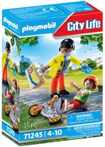 Playmobil Konstruktions-Spielset »Sanitäter mit Patient (71245), My City Life« Made in Europe in bunt