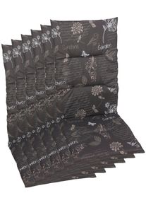 GO-DE Hochlehnerauflage »Amalfi« 118x48 cm in grau, Größe B/H/T: 48 cm x 4 cm x 118 cm