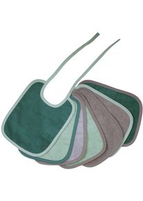 Wörner Wörner Lätzchen »Bindelätzchen 7er Pack 20x25 cm« 7 Stk. tlg. großes Set, maschinenwaschbar, trocknergeeignet in grün