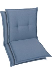 GO-DE Sitzauflage Maße ca.: 50 cm x 100 cm x 7 cm in blau, Größe B/H/T: 50 cm x 7 cm x 100 cm