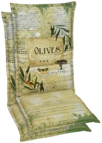 GO-DE Sesselauflage in grün, Größe B/H/T: 110 cm x 7 cm x 50 cm