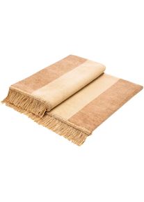 Biederlack Sofaschoner »Pepper« mit abgesetzten Streifen in braun, Größe B/L: 100 cm x 200 cm