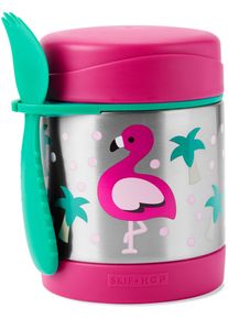 SKIP HOP Thermobehälter »Zoo Edelstahl Warmhaltebehälter, Flamingo« 2 tlg. mit Multibesteck in bunt