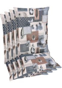 GO-DE Hochlehnerauflage braun in braun, Größe B/H/T: 50 cm x 120 cm