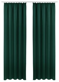 my home Gardine »SOLA« Kräuselband 1 Stk. tlg. Breite:130 cm, 1 Schal, einfarbig, Verdunkelung in grün