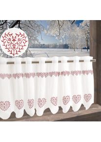 Home Affaire Scheibengardine »Bilten« Durchzuglöcher 1 Stk. tlg. in rot