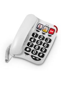 SPC Comfort Numbers 2 - Teléfonos fijo para mayores con teclas grandes, gran volumen y compatible con audífonos