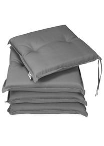 Detex Cojines para sillas de jardín Sídney set de 4 gris