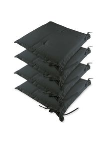 Detex Cojín de asiento Juego de 4 Sydney Antracita