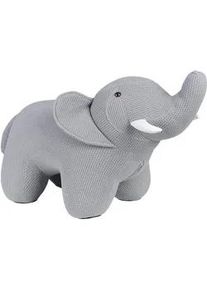 Jimmylee Kinderhocker , Grau , Holz, Textil , Eukalyptusholz , vollmassiv , Elefant , 36x47x74 cm , Bsci , Spielzeug, Sonstiges Spielzeug