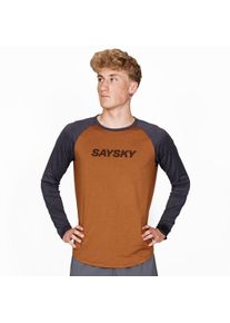 Saysky Herren Logo Pace Long Sleeve orange