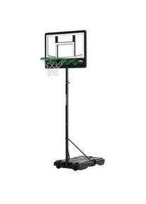 Salta Basketballständer , Grün, Schwarz , Metall , 83x204-254x130 cm , höhenverstellbar, stabiler Standfuß, witterungsbeständig, Standfuß mit Rollen , Freizeit & Co, Sport & Fitness, Basketballkörbe