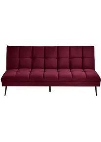 Mid.you Schlafsofa , Bordeaux , Textil , 178x84x98 cm , Liegefunktion , Wohnzimmer, Sofas & Couches, Schlafsofas, Klappsofas
