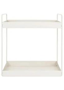 Ambia Home Tischregal , Creme , Metall , Uni , 2 Fächer , 15x31x30 cm , Ordnen & Aufbewahren