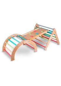 tiSsi Klettergerüst , Multicolor , Holz , Birke , massiv , Spielzeug, Holzspielzeug