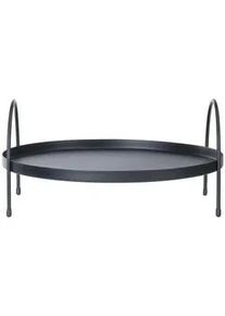 Ambia Home Serviertablett , Schwarz , Metall , Uni , rund , 15 cm , Lfgb , lebensmittelecht , Geschirr, Tischkultur & Serviergeschirr, Tabletts