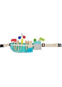 My Baby Lou Kinderwerkzeugset , Blau, Gelb, Grün, Naturfarben, Rot , Holz, Textil , 10-teilig , Kiefer , massiv, Sperrholz , 42.5 cm , EN 71 , Spielzeug, Holzspielzeug