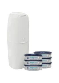 Angelcare Windeleimer , Weiß Hochglanz , Kunststoff , 29x45x25 cm , Pflegen, Wickeln, Windeleimer