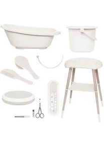 bébé-jou Bebe Jou Babybadeset , Beige , Kunststoff , 7-teilig , 79.5x40x46 cm , Pflegen, Baden, Babybadewannen