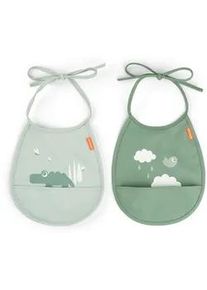 Lätzchen , Hellgrün, Salbeigrün , Textil , 19.5x0.3x20.0 cm , Babykleidung, Lätzchen