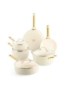 Greenpan Kochtopfset , Creme, Goldfarben , Metall, Glas , 6-teilig , 0 l , PFAS-frei , Kochgeschirr, Töpfe, Topfsets