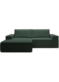 Selsey Ecksofa Farese Mini mit Cordbezug Dunkelgrün, links , Textil , Ottomane links, L-Form,L-Form , 240x167 cm , Wohnzimmer, Sofas & Couches, Wohnlandschaften, Ecksofas