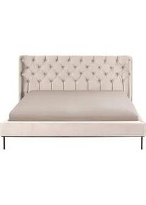 Kare-Design Polsterbett , Creme , Metall, Textil , 180x200 cm , Schlafzimmer, Betten, Polsterbetten