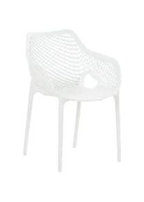 CLP Gartenstuhl Kunststoff Weiß , 57x81x60 cm , Esszimmer, Stühle