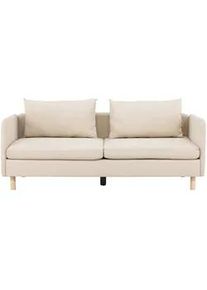 Livetastic 2-Sitzer-Sofa , Beige , Holz, Textil , Kautschukholz,Kautschukholz , Füllung: Vlies,Vlies , 197x83x102 cm , Wohnzimmer, Sofas & Couches, Sofas, Textilsofas