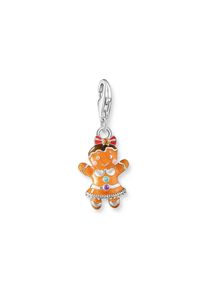 Thomas Sabo , Jugendliche , Charm-Einhänger »Lebkuchen-Mädchen« mit Zirkonia (synth.) , silberfarben-orange-pink-blau-rot-violett-braun + orange ,...