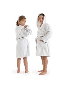 Bruno Banani , Kinderbademantel »Danny, Ideal für Zuhause, Schwimmbad oder im Urlaub«, 1 Stk. mit Logostreifen, aus 100% Baumwolle , weiß ,...