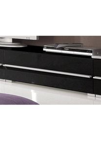 Höltkemeyer , Lowboard »Aqua« Schönes Anbauprogramm in 2 hochglänzenden Farben, Breite 80 cm , schwarz-schwarz