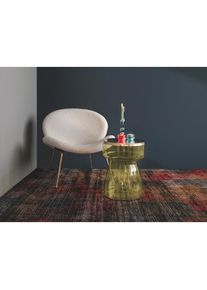 Kayoom , Beistelltisch »Roman 125, mundgeblasener Glaskorpus« 1 Stk. tlg. mundgeblasener Glaskorpus, Retro-Design, goldene Metall-Tischplatte ,...