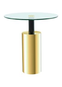 Kayoom , Beistelltisch »Rosanna 525, Beistelltisch in glamourösem Stil, runde Glas-Tischplatte« 1 Stk. tlg. Runde Tischplatte, edles Design,...