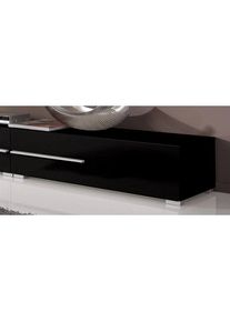 Höltkemeyer , Lowboard »Aqua« Schönes Anbauprogramm in 2 hochglänzenden Farben, Breite 80 cm , schwarz-schwarz