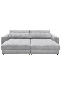 ED EXCITING DESIGN , Big-Sofa »Loveseat, 2-Sitzer, Barura, Breite 292« Big-Sofa mit 2 Nierenkissen , hellgrau
