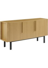 OTTO home , Sideboard »Stiven« Eukalyptus und Esche, kombiniert mit Melamin, MDF und ABS-Kunststoff , naturfarben