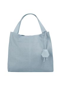 CLUTY , Shopper echt Leder, Made in Italy , hellblau