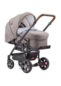 Gesslein , Kombi-Kinderwagen »F4 Air+ mit Tragetasche C2 Compact, Stein meliert/Lama« Design & Handarbeit aus Deutschland , schwarz/Tabac-stein...